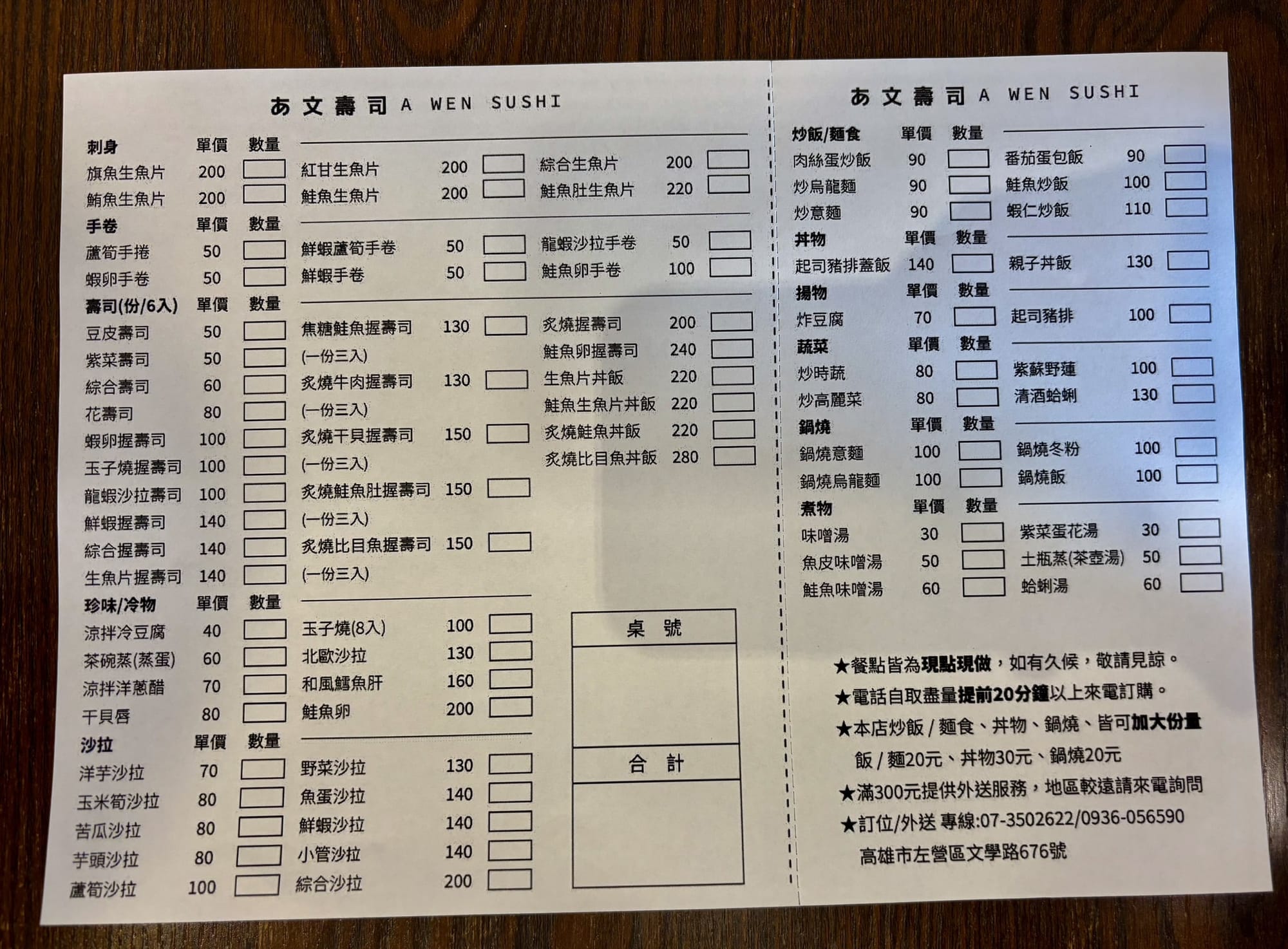 【食記】高雄左營 阿文壽司 ｜ 溫暖親民的在地家常日料